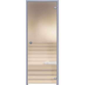 Стеклянная дверь для бани souvi «алюм. коробка» белая матовая 190х70 (прав.)